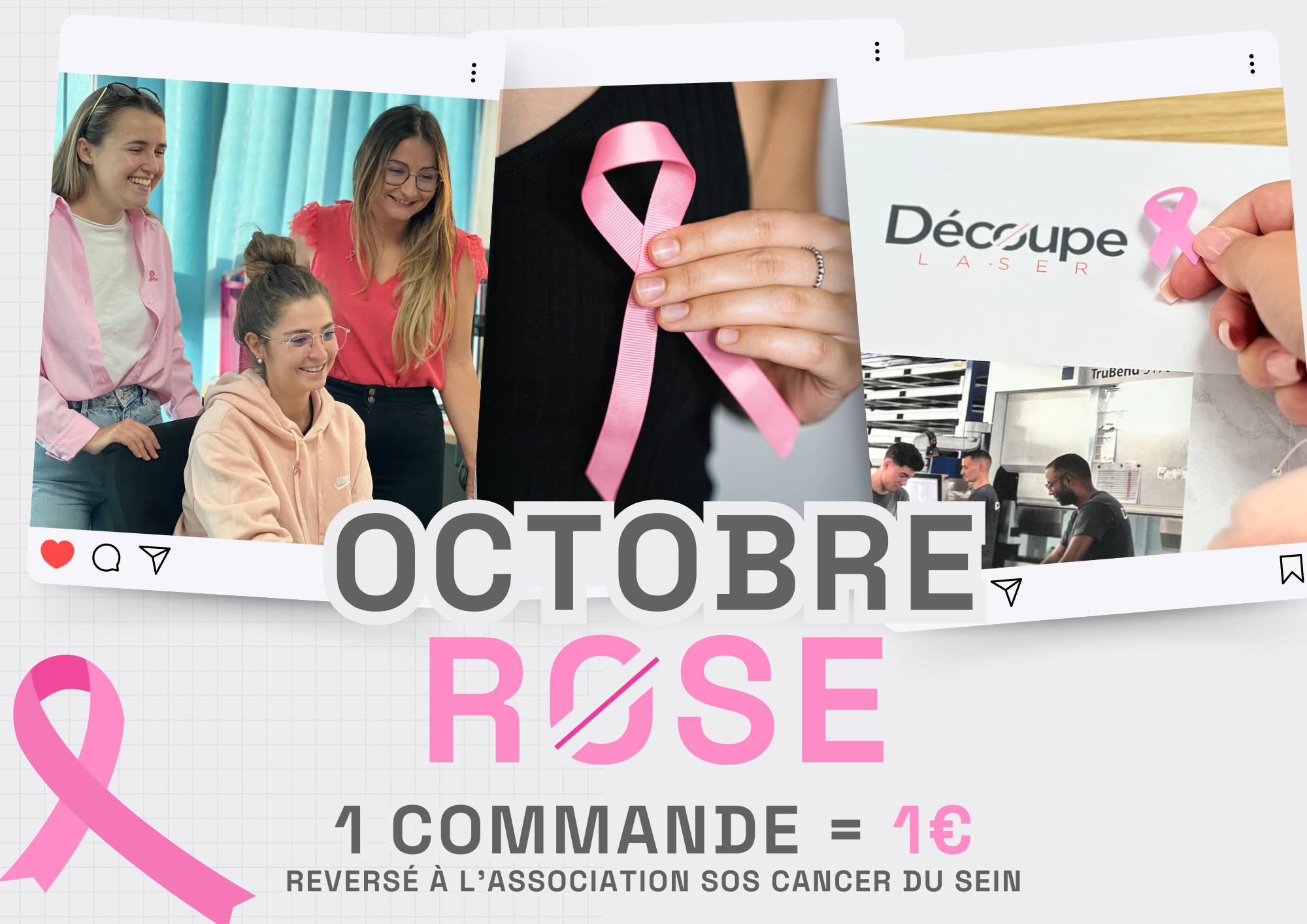 Découpe Laser Octobre Rose 2024